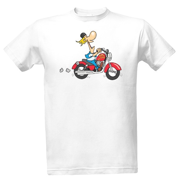 Tričko s potiskem BORN TO RIDE - happy style