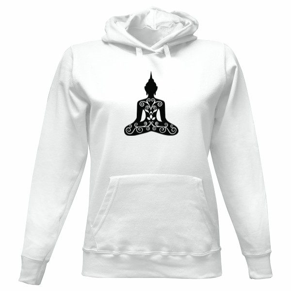Dámská mikina s kapucí s potiskem BUDDHA TRIBE - spiritual ed.