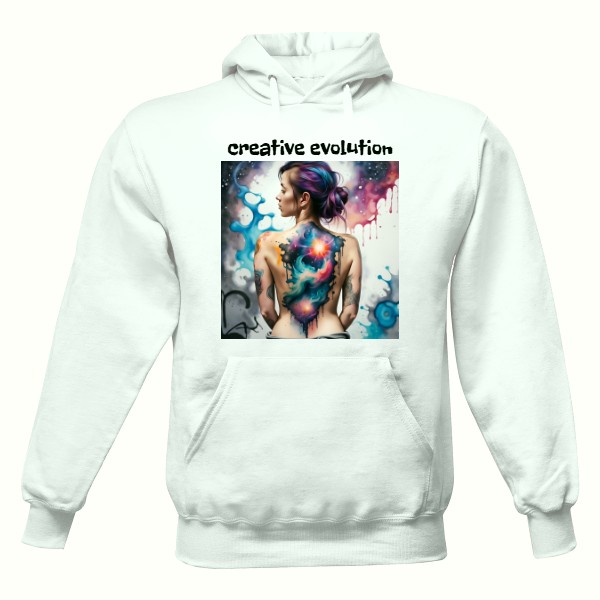 Pánská mikina s kapucí Just Hoods s potiskem COSMIC TATTOO PASSION aut.
