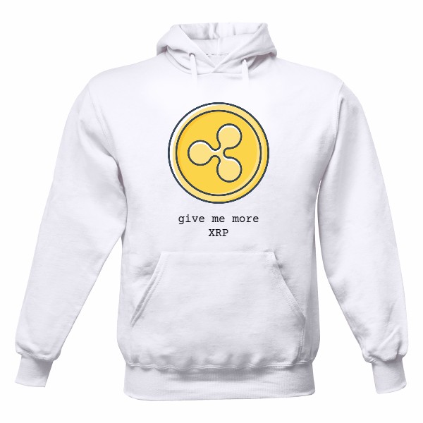 Pánská mikina s kapucí Just Hoods s potiskem GIVE ME MORE XRP