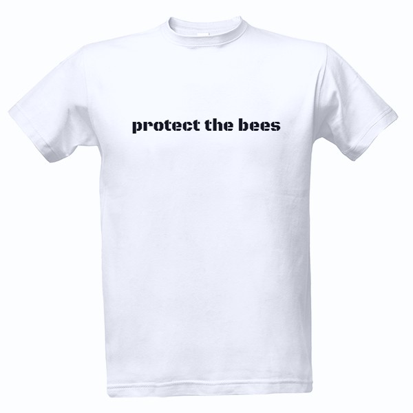 Tričko s potiskem PROTECT THE BEES oboustranný potisk