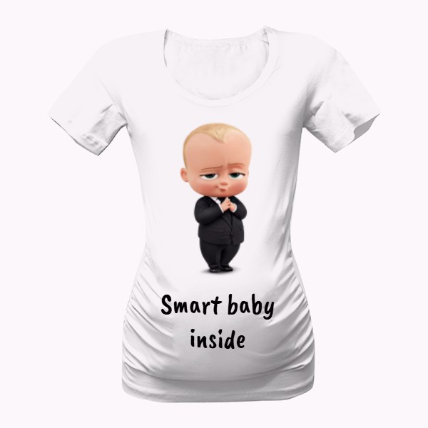 Tričko s potiskem SMART BABY INSIDE